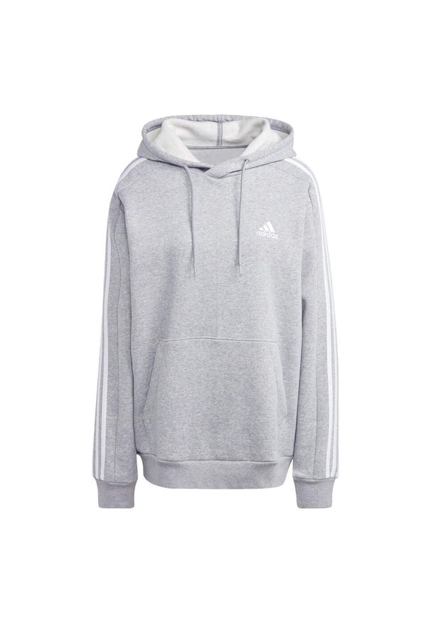 Adidas - Bluza męska adidas Essentials Fleece 3-Stripes Hoodie. Typ kołnierza: kaptur. Kolor: biały, szary, wielokolorowy. Materiał: polar, materiał. Sport: bieganie