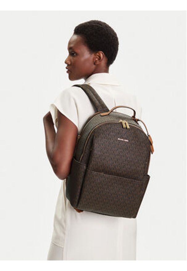 MICHAEL Michael Kors Plecak Sable 30T5G3XB3B Brązowy. Kolor: brązowy. Materiał: skóra