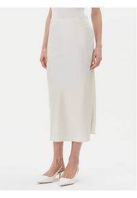 YAS Spódnica trapezowa Pella 26030737 Beżowy Regular Fit. Kolor: beżowy. Materiał: syntetyk