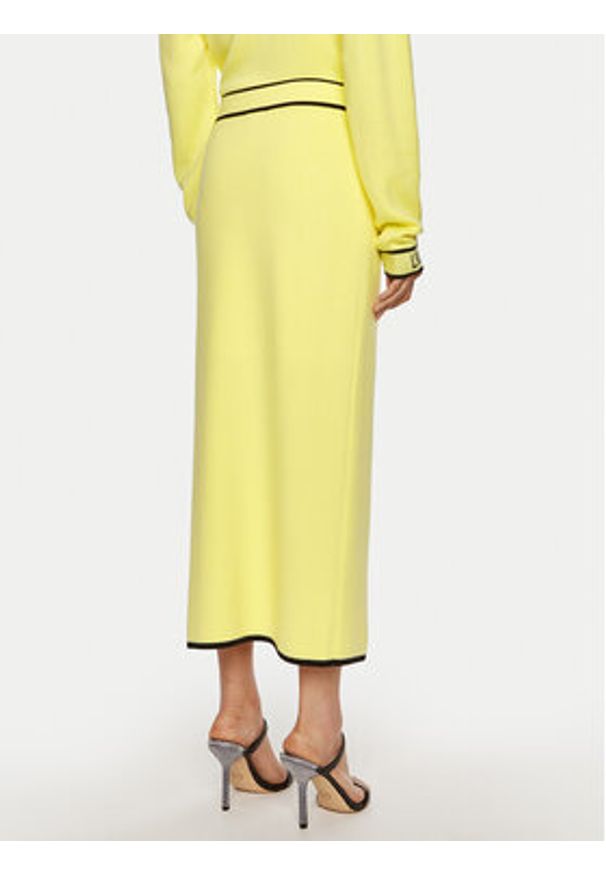 Liu Jo Sport Spódnica midi TF4053 MS59L Żółty Regular Fit. Kolor: żółty. Materiał: syntetyk. Styl: sportowy
