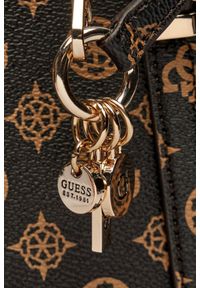 Guess - GUESS Brązowa logowana torebka damska Daryna II. Kolor: brązowy. Materiał: skórzane. Styl: elegancki, casual #8
