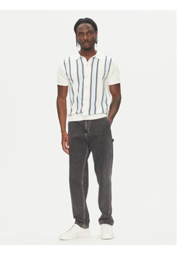 Lindbergh Kardigan 30-804062 Biały Relaxed Fit. Kolor: biały. Materiał: bawełna