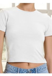 Sinsay - Crop top - biały. Kolor: biały