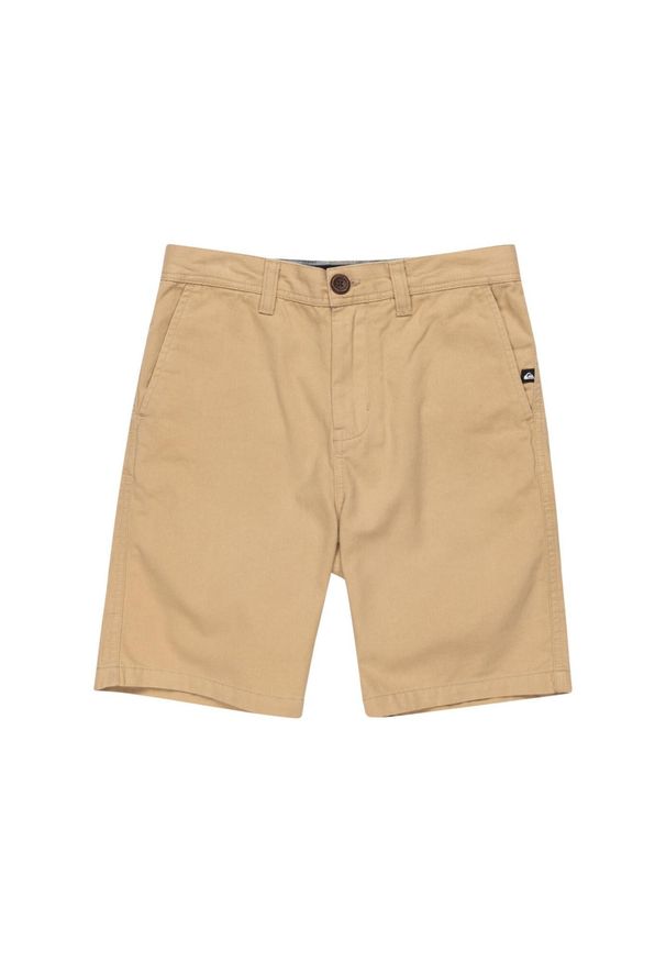Quiksilver - Szorty spacerowe dla Chłopcy EVERYDAY UNION LIGHT 17" Brązowy. Okazja: na spacer. Kolor: beżowy. Materiał: bawełna, materiał. Długość: krótkie. Wzór: ze splotem. Sezon: lato