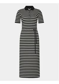 TOMMY HILFIGER - Tommy Hilfiger Sukienka codzienna Reg Breton Midi Polo Dress Ss WW0WW42030 Czarny Regular Fit. Okazja: na co dzień. Typ kołnierza: polo. Kolor: czarny. Materiał: bawełna. Typ sukienki: proste. Styl: casual. Długość: midi #2