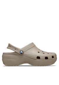 Crocs Klapki Classic Platform Clog 206750 Beżowy. Kolor: beżowy. Obcas: na platformie