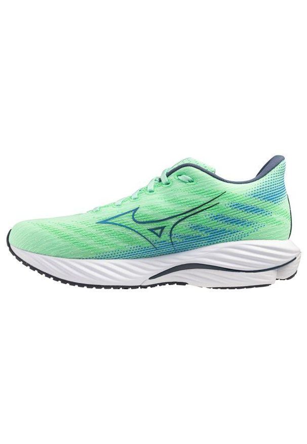 Mizuno - Buty do biegania męskie, Wave Rider 28. Kolor: zielony. Materiał: materiał, syntetyk. Model: Mizuno Wave