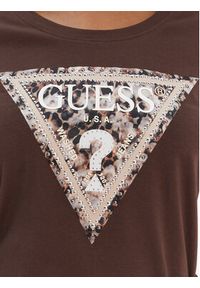 Guess Bluzka W6RI33 J1314 Brązowy Regular Fit. Kolor: brązowy. Materiał: bawełna #2
