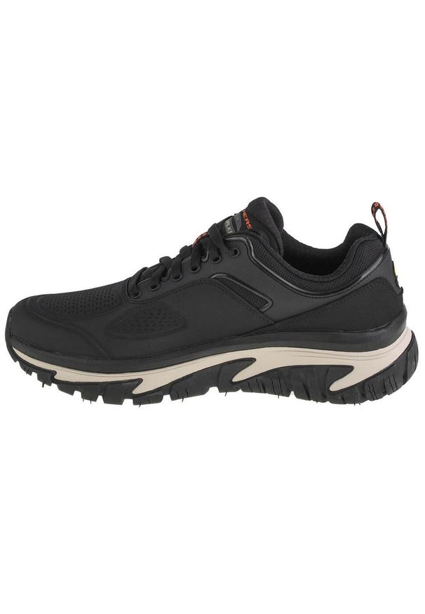 skechers - Buty do chodzenia męskie Skechers Arch Fit Road Walker. Zapięcie: sznurówki. Kolor: czarny. Materiał: guma, tkanina, skóra. Szerokość cholewki: normalna. Sport: turystyka piesza