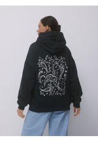 Reserved - Bluza z nadrukiem na plecach - ciemnoszary. Kolor: szary. Materiał: bawełna, dzianina. Wzór: nadruk #1