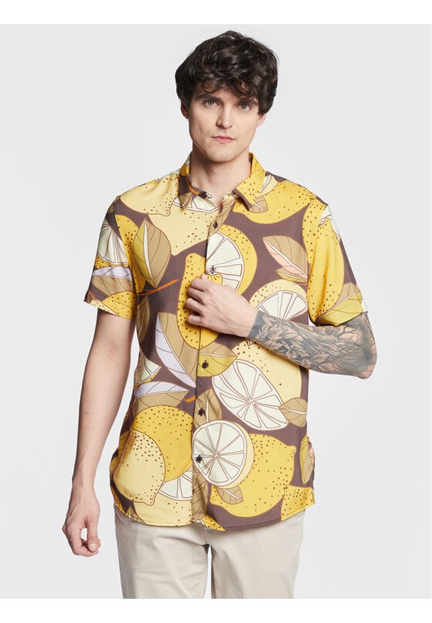 Guess Koszula Lemon M3GH53 WD4Z2 Kolorowy Slim Fit. Materiał: wiskoza. Wzór: kolorowy