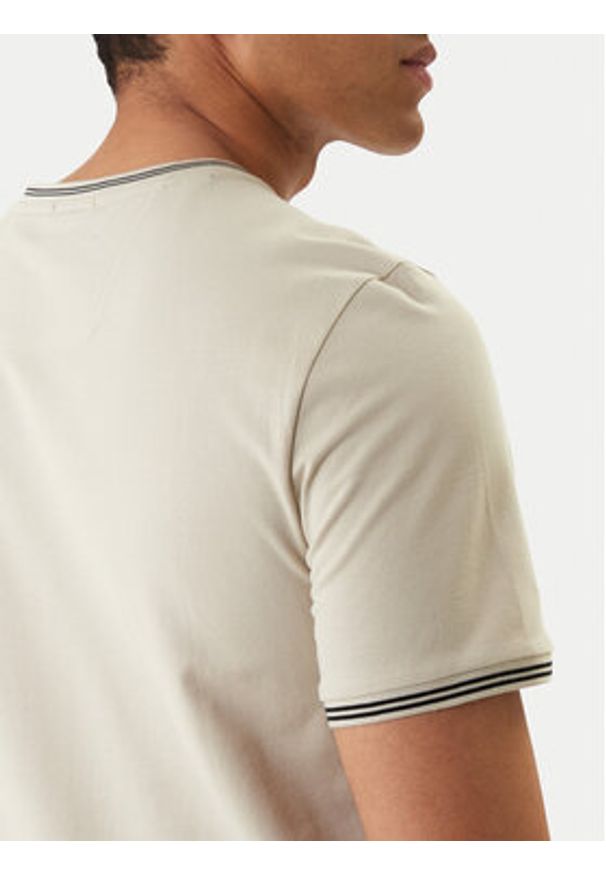 BOSS T-Shirt Taul 50521245 Beżowy Regular Fit. Kolor: beżowy. Materiał: bawełna