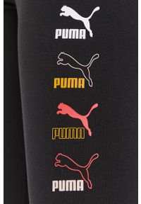 Puma Legginsy damskie kolor czarny z nadrukiem. Stan: podwyższony. Kolor: czarny. Wzór: nadruk