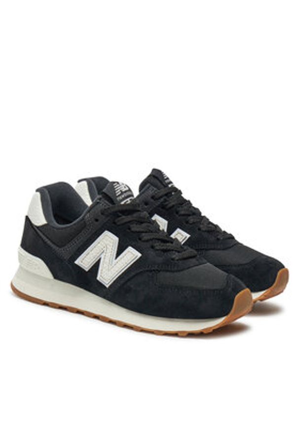 New Balance Sneakersy U574RAB Czarny. Kolor: czarny. Materiał: skóra. Model: New Balance 574