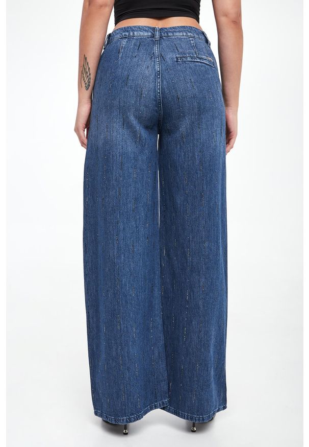 Liu Jo - Jeansy damskie z kryształkami LIU JO