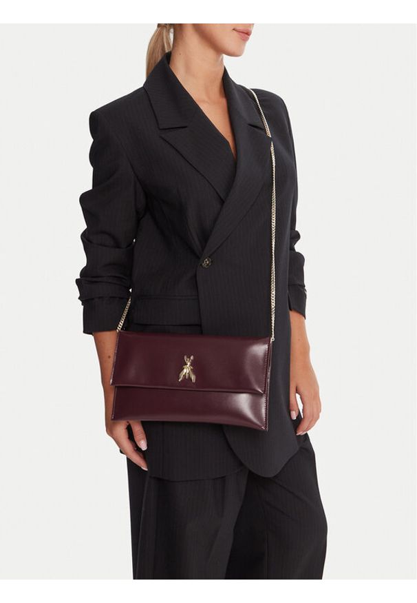 Patrizia Pepe Torebka CB5460 L011 Bordowy. Kolor: czerwony. Materiał: skórzane