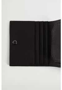 Mango Man - Portfel Wallet. Kolor: czarny. Materiał: materiał. Wzór: gładki #2