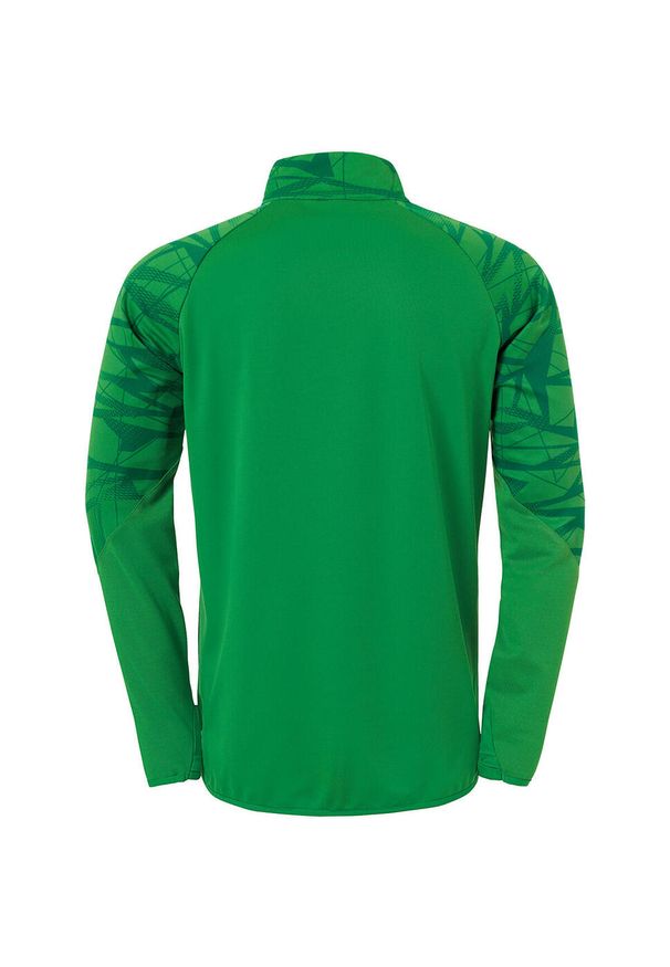 UHLSPORT - Dziecięcy dżersej z długim rękawem 1/4 zip Uhlsport Goal 25. Kolor: wielokolorowy, czarny, zielony. Materiał: jersey. Długość rękawa: długi rękaw. Długość: długie