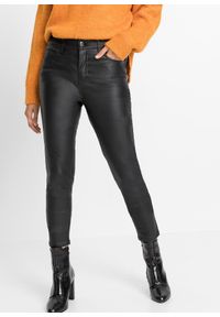 bonprix - Spodnie ze stretchem z mieszanki wiskozy. Kolor: czarny. Materiał: wiskoza. Styl: elegancki #1