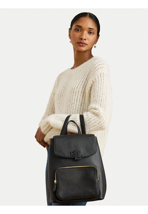Lauren Ralph Lauren - LAUREN RALPH LAUREN Plecak Medium Cameryn 431969355002 Czarny. Kolor: czarny. Materiał: skóra