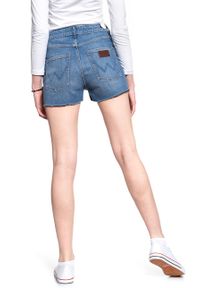 Wrangler - DAMSKIE SHORTY JEANSOWE WRANGLER BOYFRIEND SHORT WORN BLUE W22KKN079 112127818. Materiał: jeans #4