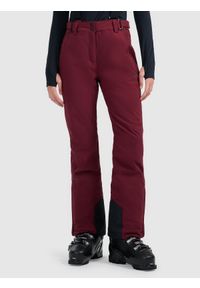 4f - 4F Spodnie narciarskie membrana 5000 damskie - czerwone M. Stan: podwyższony. Kolor: czerwony. Materiał: poliester, materiał. Wzór: gładki. Sezon: zima. Sport: narciarstwo #2