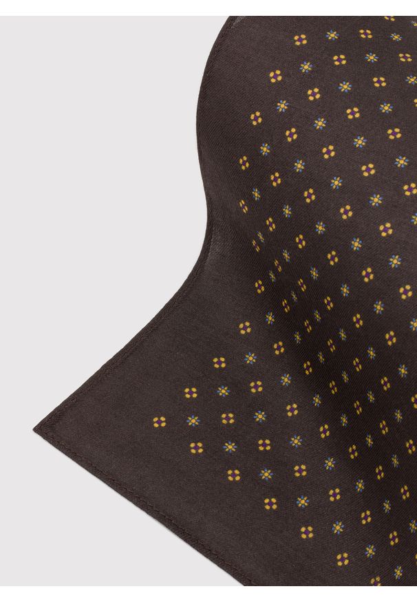 Pako Lorente - PAKO LORENTE – Brązowa poszetka w mikrowzór. Kolor: brązowy. Materiał: bawełna