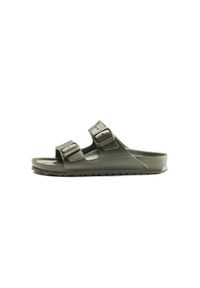 Klapki damskie Birkenstock Arizona Birkoflor. Zapięcie: bez zapięcia. Kolor: zielony. Materiał: syntetyk, materiał. Sport: turystyka piesza