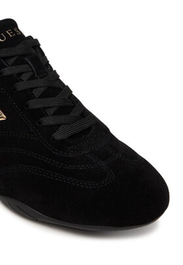 Guess Sneakersy FLPGAB SUE12 Czarny. Kolor: czarny. Materiał: zamsz, skóra