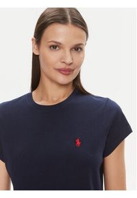 Polo Ralph Lauren T-Shirt 211898698006 Granatowy Regular Fit. Typ kołnierza: polo. Kolor: niebieski. Materiał: bawełna #6