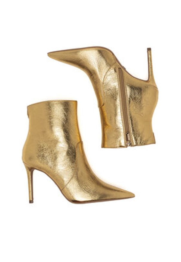 Nine West Botki BYCCC05 Złoty. Kolor: złoty. Materiał: materiał