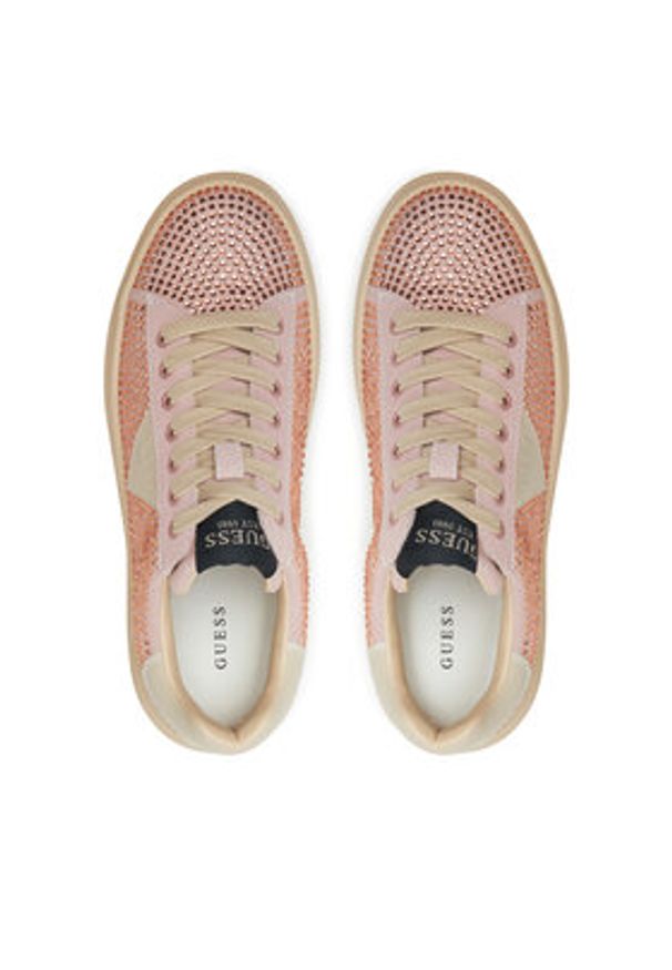 Guess Sneakersy FLPELB SUE12 Różowy. Kolor: różowy. Materiał: skóra