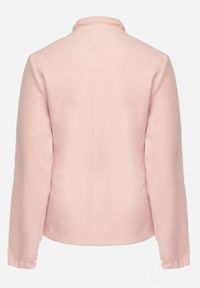Born2be - Różowa Bluza na Suwak o Klasycznym Kroju z Kołnierzem i Kieszeniami Lathmini. Okazja: na co dzień. Kolor: różowy. Styl: klasyczny #7