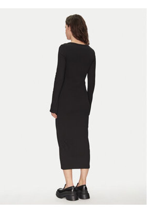 Calvin Klein Jeans Sukienka codzienna J20J224830 Czarny Slim Fit. Okazja: na co dzień. Kolor: czarny. Materiał: bawełna. Typ sukienki: proste. Styl: casual