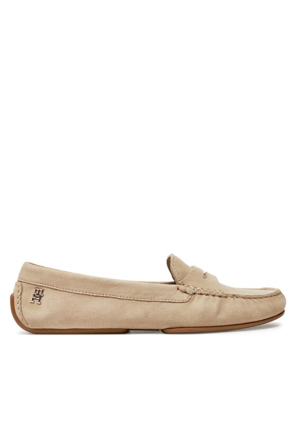 TOMMY HILFIGER - Tommy Hilfiger Mokasyny Th Suede Driver Loafer FW0FW08563 Beżowy. Kolor: beżowy