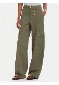 MICHAEL Michael Kors Spodnie cargo MT631013X6 Beżowy ciemny Wide Leg. Kolor: beżowy. Materiał: bawełna #1