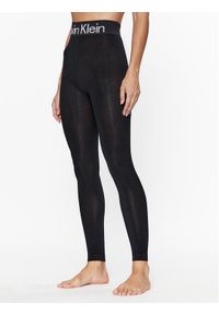 Calvin Klein Legginsy 701226027 Czarny Slim Fit. Kolor: czarny. Materiał: syntetyk, bawełna