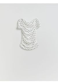 Reserved - Bluzka w grochy - wielobarwny. Materiał: dzianina. Wzór: grochy #1