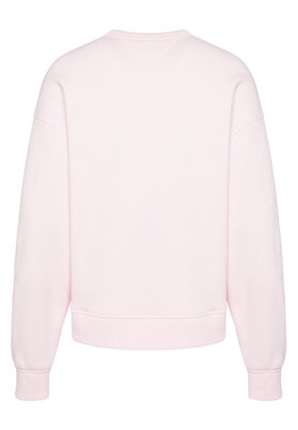 Tommy Jeans Bluza Badge DW0DW17325 Różowy Regular Fit. Kolor: różowy. Materiał: bawełna