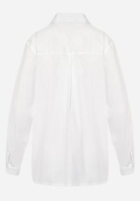 Born2be - Biała Klasyczna Koszula z Bawełny Oversize Heriadie. Kolor: biały. Materiał: bawełna. Styl: klasyczny