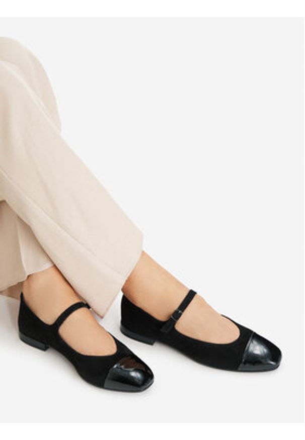 Lasocki Baleriny CEO-RST-ROMI-56 Czarny. Kolor: czarny. Materiał: zamsz, skóra