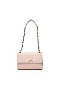 Calvin Klein Torebka Re-Lock Ew Conv Xbody Quilt K60K609682 Różowy. Kolor: różowy. Materiał: skórzane #7