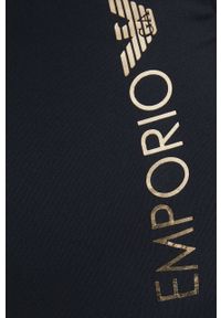 Emporio Armani Underwear jednoczęściowy strój kąpielowy kolor czarny usztywniona miseczka. Kolor: czarny. Wzór: nadruk