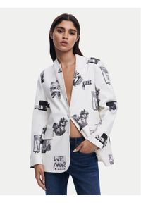 Desigual Marynarka 25SWEW15 Biały Regular Fit. Kolor: biały. Materiał: syntetyk #1