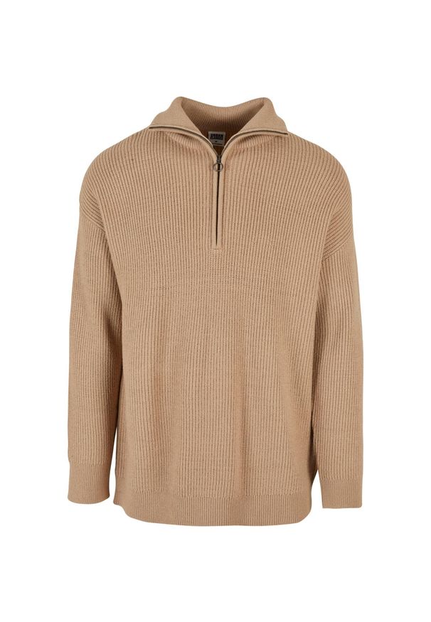 Oversizowy sweter z dzianiny Urban Classics. Kolor: beżowy. Materiał: dzianina