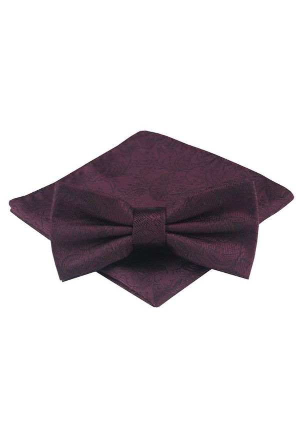 Mucha Męska z Poszetką - Alties - Kolor Wina (Burgund). Kolor: czerwony. Styl: sportowy, elegancki