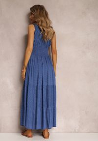 Renee - Niebieska Sukienka Kilroy. Kolor: niebieski. Długość rękawa: bez rękawów. Sezon: lato. Typ sukienki: rozkloszowane. Styl: boho. Długość: maxi #4