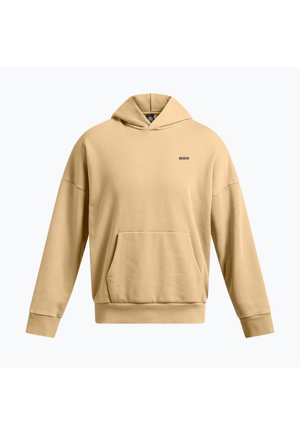 Bluza męska Under Armour Icon HWT Fleece Wash OS Hoodie. Kolor: beżowy. Sport: fitness