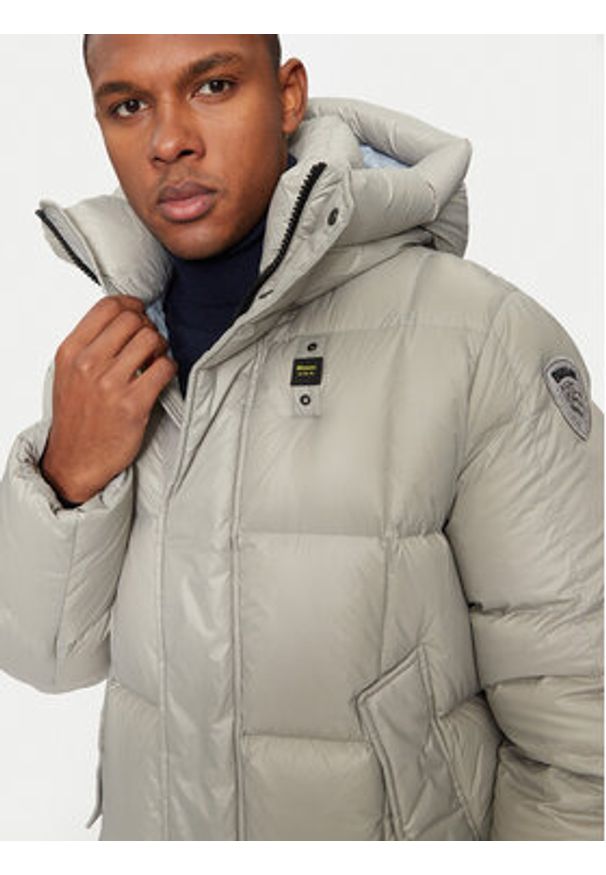 Blauer Kurtka puchowa 24WBLUC03025 Szary Regular Fit. Kolor: szary. Materiał: syntetyk
