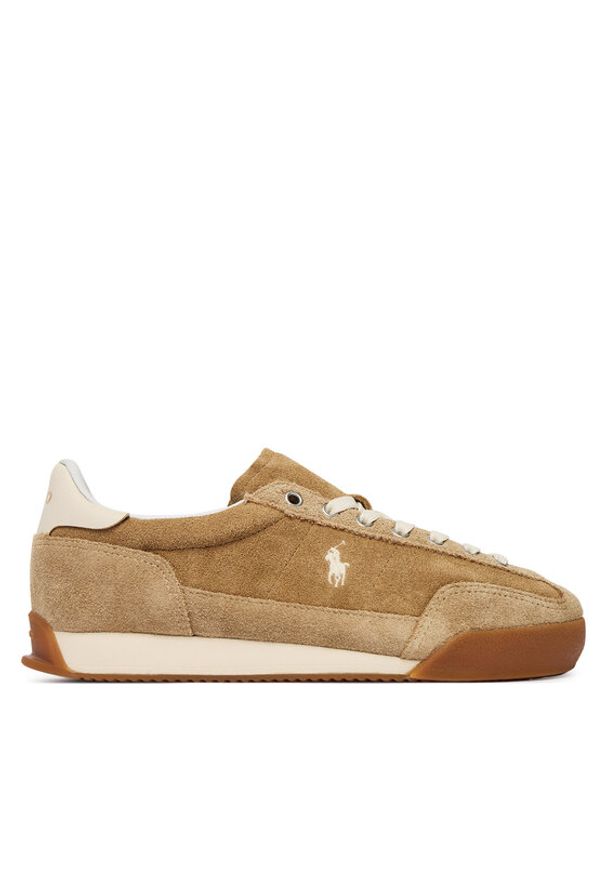 Polo Ralph Lauren Sneakersy 804P08219001 Brązowy. Kolor: brązowy. Materiał: zamsz, skóra